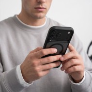 Твърд кейс с MagSafe пръстен за IPhone 17 Pro / 18 Pro от Tech-Protect MagMat  - BLACK