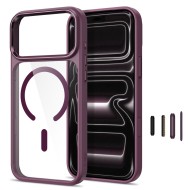 Твърд кейс с MagSafe пръстен за IPhone 17 Pro / 18 Pro от Tech-Protect MagMat  - BLACK Български - Cherry