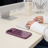Твърд кейс с MagSafe пръстен за IPhone 17 Pro / 18 Pro от Tech-Protect MagMat  - BLACK Български - Cherry