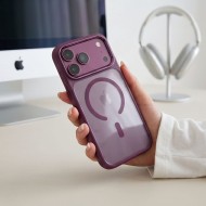 Твърд кейс с MagSafe пръстен за IPhone 17 Pro / 18 Pro от Tech-Protect MagMat  - BLACK Български - Cherry