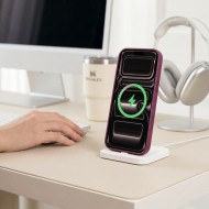 Твърд кейс с MagSafe пръстен за IPhone 17 Pro Max / 18 Pro Max от Tech-Protect MagMat - Dark Cherry