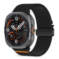 Найлонова каишка за Samsung Galaxy Watch Ultra 1 / 2 2024-2026 (47mm) от Tech Protect Nylon Claps - Black
