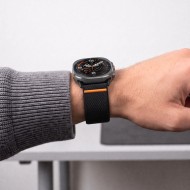 Найлонова каишка за Samsung Galaxy Watch Ultra 1 / 2 2024-2026 (47mm) от Tech Protect Nylon Claps - Black