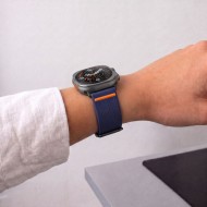 Найлонова каишка за Samsung Galaxy Watch Ultra 1 / 2 2024-2026 (47mm) от Tech Protect Nylon Claps - Navy Blue