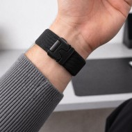 Найлонова каишка за Samsung Galaxy Watch 8 / 9 / Classic (40 / 44 / 46 mm) от Tech Protect Nylon Claps - Black