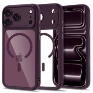 TECH-PROTECT MAGPEAK MAGSAFE CC IPHONE 17 PRO / 18 PRO DARK CHERRY/CLEAR