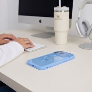 TECH-PROTECT MAGPEAK MAGSAFE CC IPHONE 17 PRO MAX / 18 PRO MAX LIGHT BLUE/CLEAR