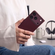 Кожен тефтер с MagSafe за iPhone 17 Pro  / 18 Pro от Tech-Protect Wallet MagSafe - Mulberry