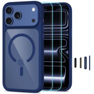 TECH-PROTECT MAGONE MAGSAFE CC + GLASS 2-PACK IPHONE 17 PRO / 18 PRO DEEP BLUE/CLEAR