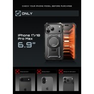 Удароустойчив кейс с MagSafe и стойка за Iphone 17 Pro Mаx / 18 Pro Max от Supcase UB Grip Mag - Black