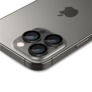 2 броя комплетки от протектори за обектви на камерата на iPhone 14/15 Pro - 14/15 Pro Max от Spigen Optik Tr - Черен 