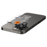2 броя комплетки от протектори за обектви на камерата на iPhone 14/15 Pro - 14/15 Pro Max от Spigen Optik Tr - Черен 