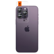 2 броя комплетки от протектори за обектви на камерата на iPhone 14/15 Pro - 14/15 Pro Max от Spigen Optik Tr - Черен 