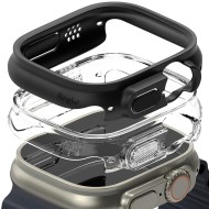 2 бр. тънки калъфи за Apple Watch Ultra 1/2 (49mm) от Ringke Slim 2-Pack - Прозрачен и чeрен