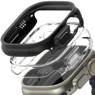 2 бр. тънки калъфи за Apple Watch Ultra 1/2 (49mm) от Ringke Slim 2-Pack - Прозрачен и чeрен