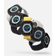 2 бр. тънки калъфи за Apple Watch Ultra 1/2 (49mm) от Ringke Slim 2-Pack - Прозрачен и чeрен