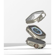 2 бр. тънки калъфи за Apple Watch Ultra (49mm) от Ringke Slim 2-Pack - Прозрачен и Titanium Grey