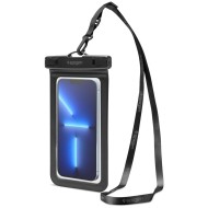 2 броя водоустойчив калъф за смартфон от Spigen A601 - Черен