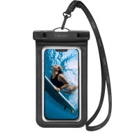 2 броя водоустойчив калъф за смартфон от Spigen A601 - Черен