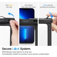 2 броя водоустойчив калъф за смартфон от Spigen A601 - Черен
