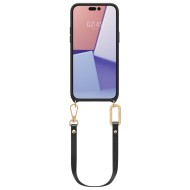 Кожен кейс с MagSafe и каишка за iPhone 14 Pro Max от Spigen Cyrill Classic Charm Mag - Черен