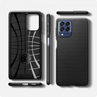 Удароустойчив, силиконов кейс за Samsung Galaxy M53 5G от Spigen Liquid Air - Черен