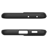 Удароустойчив, силиконов кейс за Samsung Galaxy S21 Ultra от Spigen Liquid Air - Черен