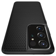 Удароустойчив, силиконов кейс за Samsung Galaxy S21 Ultra от Spigen Liquid Air - Черен
