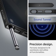 Удароустойчив, силиконов кейс за Samsung Galaxy S22 Ultra от Spigen Liquid Air - Черен