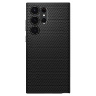 Удароустойчив, силиконов кейс за Samsung Galaxy S23 Ultra от Spigen Liquid Air - Черен