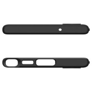 Удароустойчив, силиконов кейс за Samsung Galaxy S23 Ultra от Spigen Liquid Air - Черен
