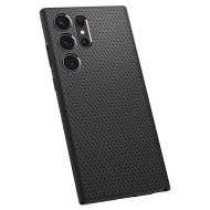 Удароустойчив, силиконов кейс за Samsung Galaxy S23 Ultra от Spigen Liquid Air - Черен