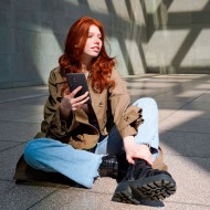 Удароустойчив, силиконов кейс за Samsung Galaxy S23 Ultra от Spigen Liquid Air - Черен