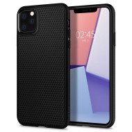 Удароустойчив, силиконов кейс за iPhone 11 Pro Max от Spigen Liquid Air - Черен