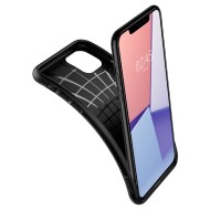 Удароустойчив, силиконов кейс за iPhone 11 Pro Max от Spigen Liquid Air - Черен