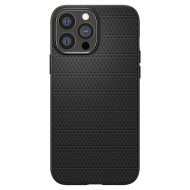 Удароустойчив, силиконов кейс за iPhone 13 Pro от Spigen Liquid Air - Черен