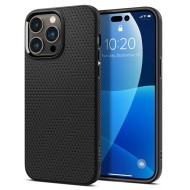 Удароустойчив, силиконов кейс за iPhone 14 Pro от Spigen Liquid Air - Черен