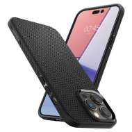 Удароустойчив, силиконов кейс за iPhone 14 Pro от Spigen Liquid Air - Черен