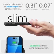 Удароустойчив, силиконов кейс за iPhone 14 Pro Max от Spigen Liquid Air - Черен