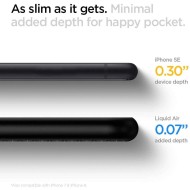 Удароустойчив, силиконов кейс за iPhone 7 / 8 / SE 2020-2022 от Spigen Liquid Air - Черен