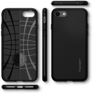 Удароустойчив, силиконов кейс за iPhone 7 / 8 / SE 2020-2022 от Spigen Liquid Air - Черен