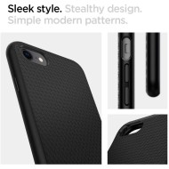 Удароустойчив, силиконов кейс за iPhone 7 / 8 / SE 2020-2022 от Spigen Liquid Air - Черен