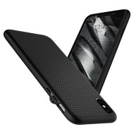 Удароустойчив, силиконов кейс за iPhone X / XS от Spigen Liquid Air - Черен