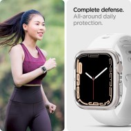 Силиконов кейс за Apple Watch 4/5/6/7/8/9/SE (44/45 mm) от Spigen Liquid Crystal - Прозрачен