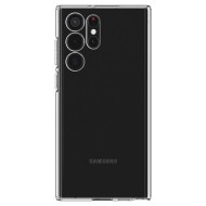 Удароустойчив, силиконов кейс за Samsung Galaxy S22 Ultra от Spigen Liquid Crystal - Прозрачен
