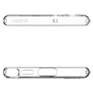 Удароустойчив, силиконов кейс за Samsung Galaxy S22 Ultra от Spigen Liquid Crystal - Прозрачен