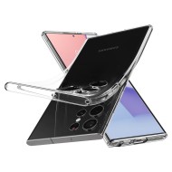Удароустойчив, силиконов кейс за Samsung Galaxy S22 Ultra от Spigen Liquid Crystal - Прозрачен