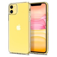 Удароустойчив, силиконов кейс за iPhone 11 от Spigen Liquid Crystal - Прозрачен