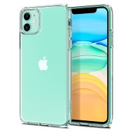 Удароустойчив, силиконов кейс за iPhone 11 от Spigen Liquid Crystal - Прозрачен
