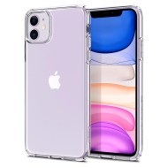 Удароустойчив, силиконов кейс за iPhone 11 от Spigen Liquid Crystal - Прозрачен